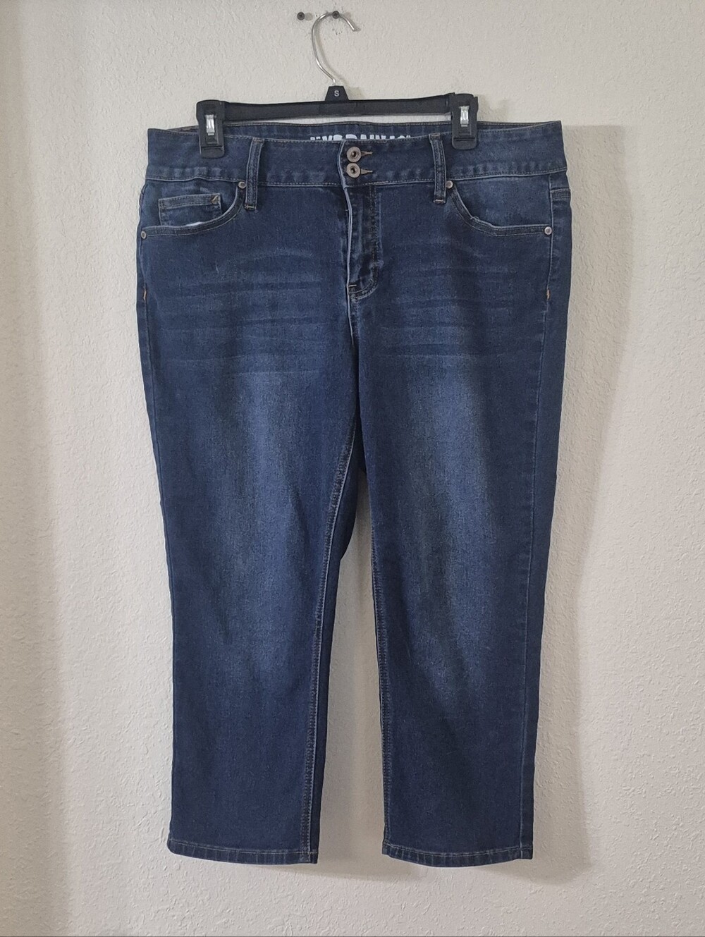 Hydraulic Dark Blue Ankle Cropped Jeans